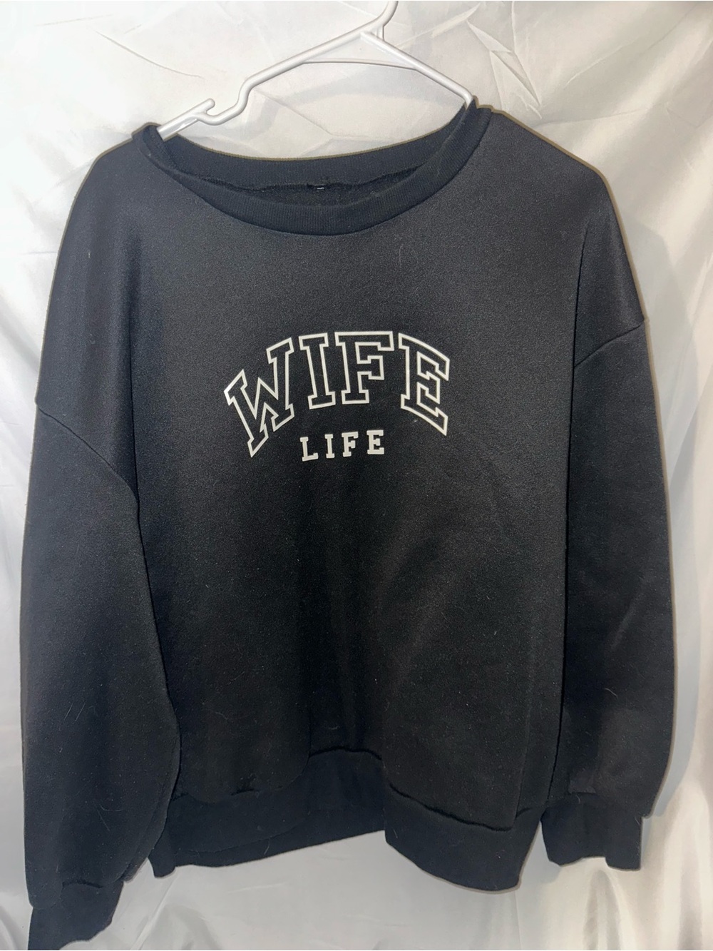 Wife Life Crewneck Sweatshirt - Black